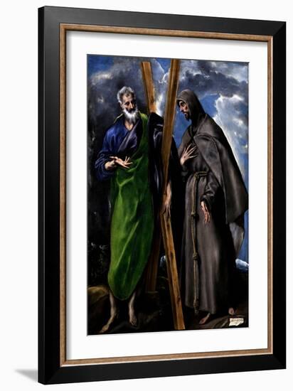 Saint Andrew and Saint Francis, Ca. 1595-El Greco-Framed Giclee Print