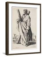 Saint Andrew from Les Grands Apôtres (The Large Apostles), 1631 (Etching)-Jacques Callot-Framed Giclee Print