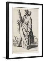 Saint Andrew from Les Grands Apôtres (The Large Apostles), 1631 (Etching)-Jacques Callot-Framed Giclee Print