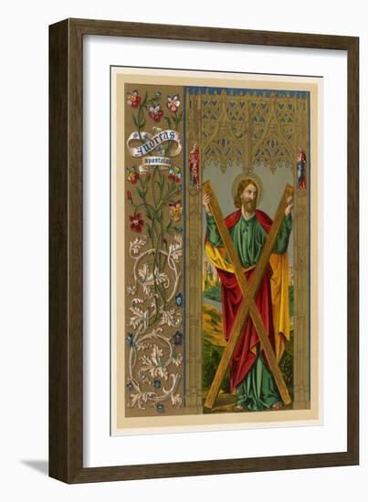 Saint Andrew One of Jesus's Apostles He is Depicted Holding the Cross on Which He Will be Crucified-null-Framed Art Print
