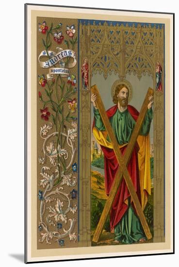 Saint Andrew One of Jesus's Apostles He is Depicted Holding the Cross on Which He Will be Crucified-null-Mounted Art Print
