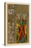 Saint Andrew One of Jesus's Apostles He is Depicted Holding the Cross on Which He Will be Crucified-null-Stretched Canvas