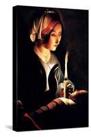 Saint Anna with the Christ Child by La Tour-Georges de La Tour-Stretched Canvas