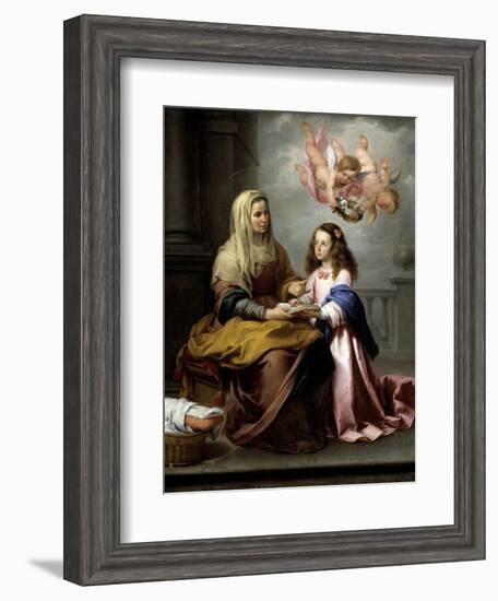 Saint Anne with the Virgin, Ca. 1655-Bartolome Esteban Murillo-Framed Giclee Print