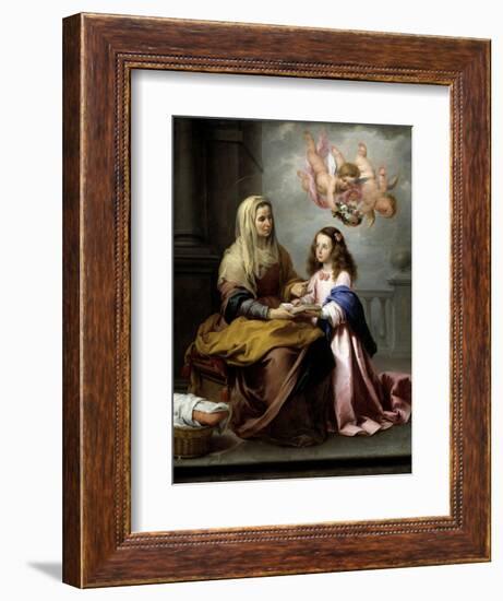 Saint Anne with the Virgin, Ca. 1655-Bartolome Esteban Murillo-Framed Giclee Print