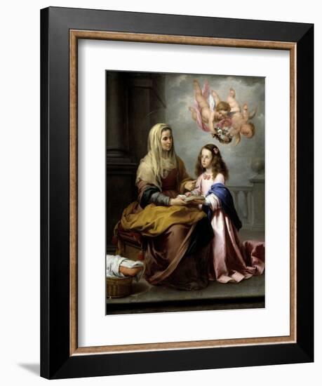 Saint Anne with the Virgin, Ca. 1655-Bartolome Esteban Murillo-Framed Giclee Print