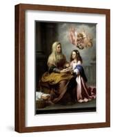 Saint Anne with the Virgin, Ca. 1655-Bartolome Esteban Murillo-Framed Giclee Print