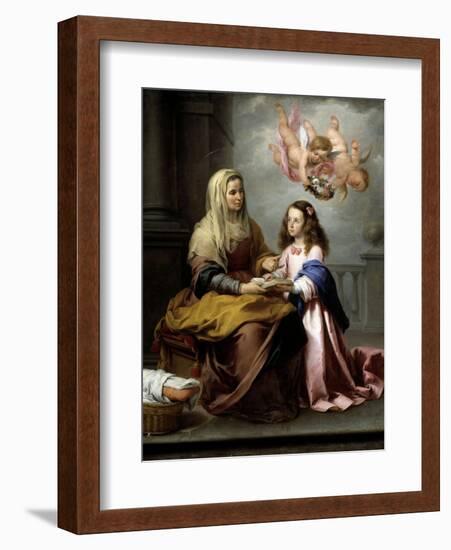 Saint Anne with the Virgin, Ca. 1655-Bartolome Esteban Murillo-Framed Giclee Print