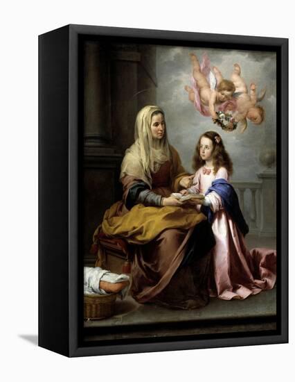 Saint Anne with the Virgin, Ca. 1655-Bartolome Esteban Murillo-Framed Stretched Canvas