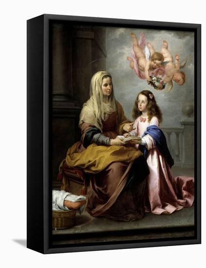 Saint Anne with the Virgin, Ca. 1655-Bartolome Esteban Murillo-Framed Stretched Canvas