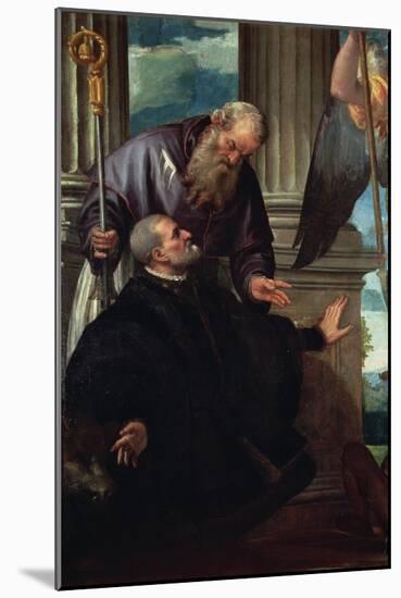 Saint Anthony Abbot as Patron of a Kneeling Donor, C.1570-Veronese-Mounted Giclee Print