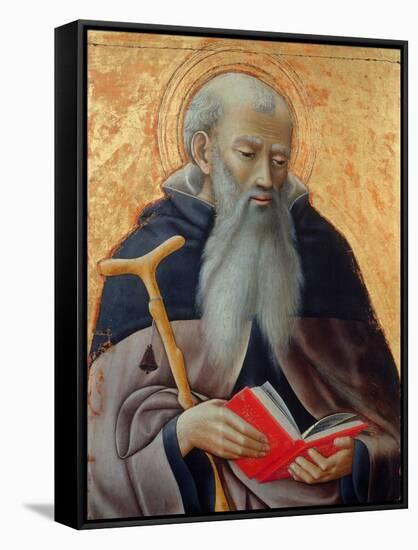Saint Anthony of Egypt-Master of the Osservanza-Framed Stretched Canvas