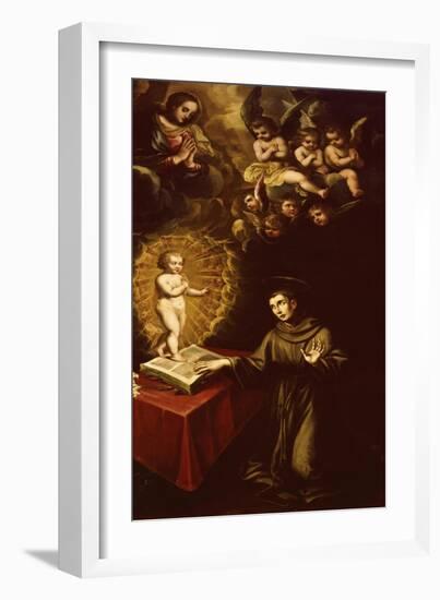 Saint Anthony of Padua and the Infant Christ-Vincente Carducho-Framed Giclee Print