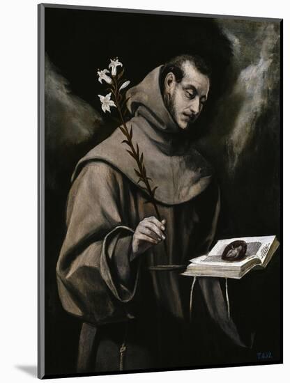 Saint Anthony of Padua, Ca. 1580-El Greco-Mounted Giclee Print