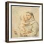 Saint Anthony of Padua (Chalk on Paper)-null-Framed Giclee Print