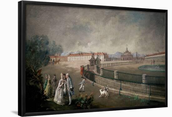 Saint Anthony Square, Aranjuez - 18th century - oil on canvas-LUIS PARET Y ALCAZAR-Framed Poster