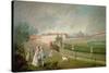 Saint Anthony Square, Aranjuez (Oil on Canvas)-Luis Paret y Alcazar-Stretched Canvas