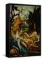 Saint Anthony Visits Saint Paul the Hermit-Matthias Grünewald-Framed Stretched Canvas