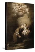 Saint Antoine de Padoue et l'Enfant Jésus-Bartolome Esteban Murillo-Stretched Canvas