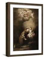 Saint Antoine de Padoue et l'Enfant Jésus-Bartolome Esteban Murillo-Framed Giclee Print