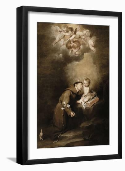 Saint Antoine de Padoue et l'Enfant Jésus-Bartolome Esteban Murillo-Framed Giclee Print