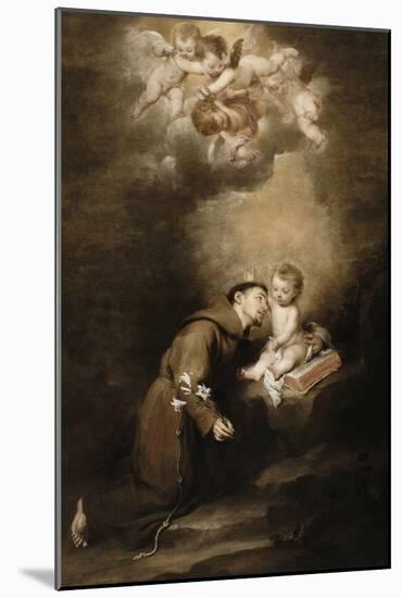 Saint Antoine de Padoue et l'Enfant Jésus-Bartolome Esteban Murillo-Mounted Giclee Print