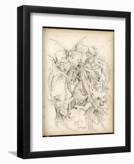 Saint Antony is Fiercely Harassed by Hideous Demons-Martin Schoen-Framed Art Print