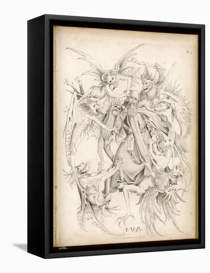 Saint Antony is Fiercely Harassed by Hideous Demons-Martin Schoen-Framed Stretched Canvas