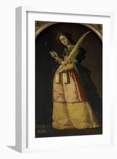 Saint Apollonia, 17th century-Francisco de Zurbarán-Framed Giclee Print