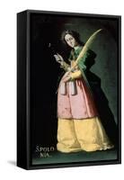 Saint Apolonia, 1636, Spanish School-Francisco de Zurbaran-Framed Stretched Canvas