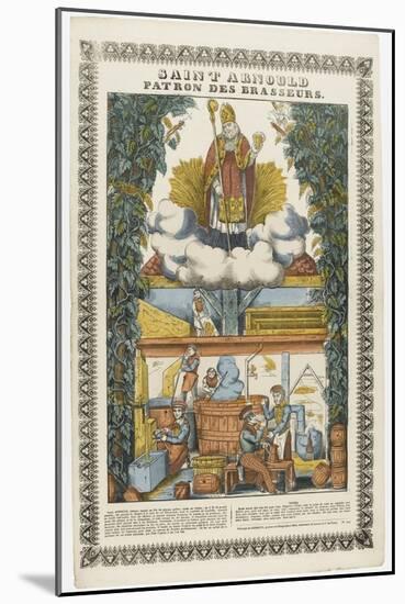 Saint Arnould, patron des brasseurs-null-Mounted Giclee Print