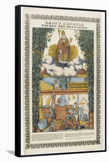 Saint Arnould, patron des brasseurs-null-Framed Stretched Canvas