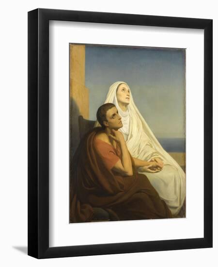 Saint Augustin et sa mère sainte Monique-Ary Scheffer-Framed Premium Giclee Print