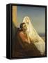 Saint Augustin et sa mère sainte Monique-Ary Scheffer-Framed Stretched Canvas