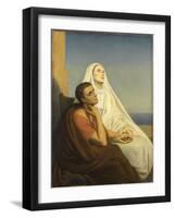 Saint Augustin et sa mère sainte Monique-Ary Scheffer-Framed Giclee Print