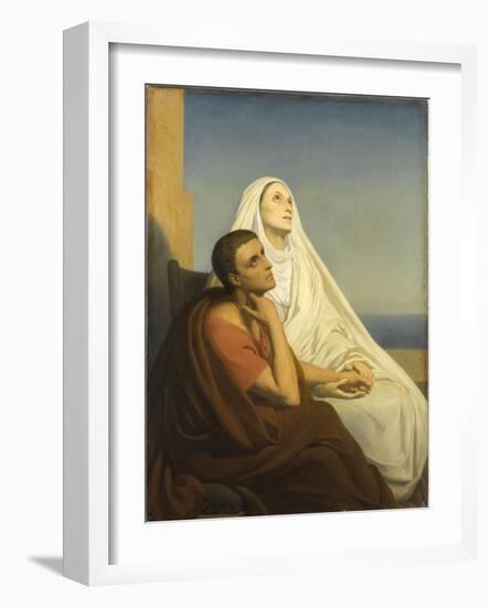 Saint Augustin et sa mère sainte Monique-Ary Scheffer-Framed Giclee Print