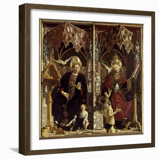 Saint Augustine and Saint Gregory-Michael Pacher-Framed Giclee Print