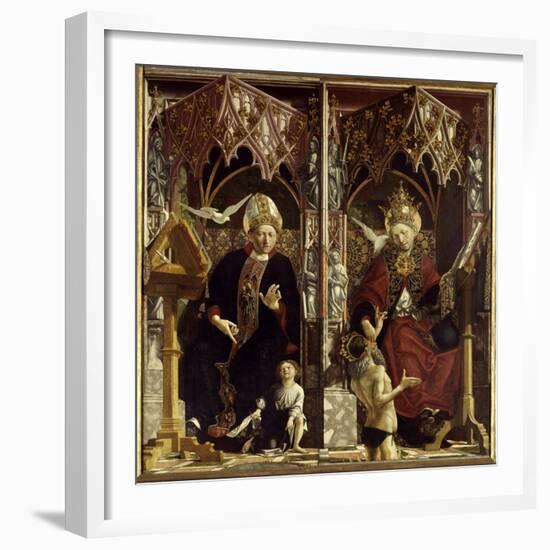 Saint Augustine and Saint Gregory-Michael Pacher-Framed Giclee Print