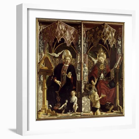 Saint Augustine and Saint Gregory-Michael Pacher-Framed Giclee Print