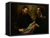 Saint Augustine and Saint Monica-Giovacchino Assereto-Framed Stretched Canvas