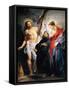 Saint Augustine Between Christ and the Virgin-Peter Paul Rubens-Framed Stretched Canvas