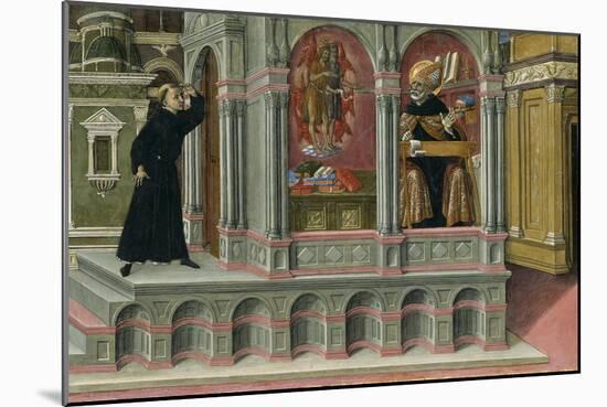 Saint Augustine's Vision of Saints Jerome and John the Baptist, 1476-Matteo di Giovanni di Bartolo-Mounted Giclee Print