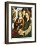 Saint Barbara and Saint Cecilia Reading, Detail from Virgin Among Virgins, 1460-Gerard David-Framed Giclee Print