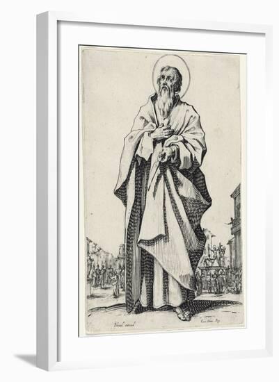 Saint Bartholomew from Les Grands Apôtres (The Large Apostles), 1631 (Etching)-Jacques Callot-Framed Giclee Print