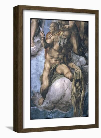 Saint Bartholomew with His Flayed Skin-Michelangelo Buonarroti-Framed Giclee Print