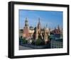 Saint Basil's Cathedral and Spassky Tower, Red Square, Moscow, Russia-null-Framed Art Print