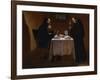 Saint Benedict Blessing Saint Maur, 17th Century, Spanish School-Juan Ricci-Framed Giclee Print