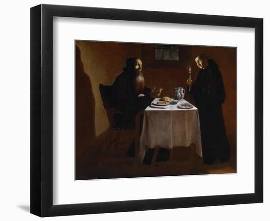 Saint Benedict Blessing Saint Maur, 17th Century, Spanish School-Juan Ricci-Framed Giclee Print