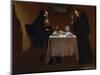 Saint Benedict Blessing Saint Maur, 17th Century, Spanish School-Juan Ricci-Mounted Giclee Print