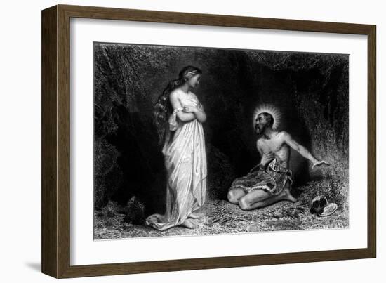 Saint Benedict of Norcia-Tony Johannot-Framed Art Print